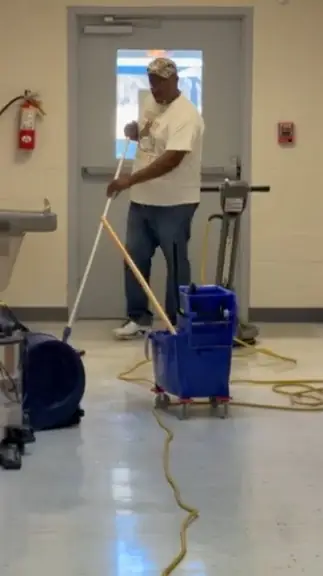 Cleaning in progress